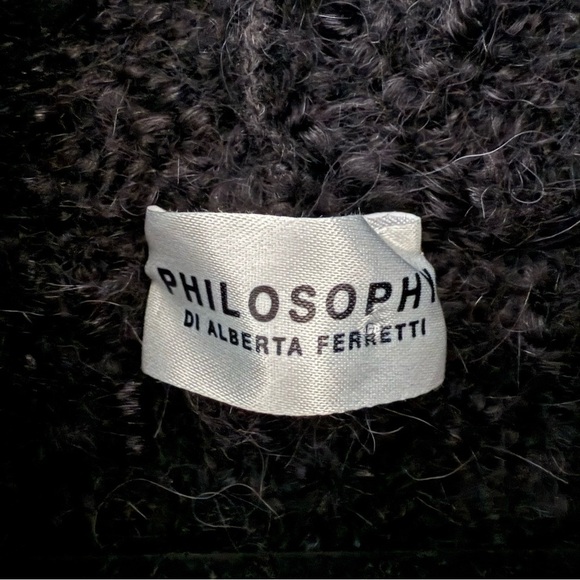 Vintage Alberta Ferretti black mohair & alpaca wool sweater jacket - Small - Picture 7 of 10